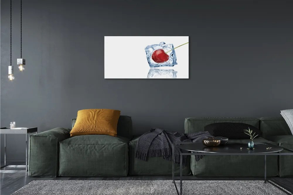 Obraz na płótnie Wiśnia w Kostce Lodu