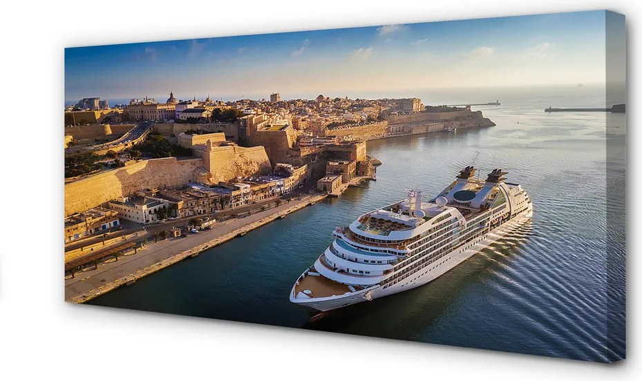 Obraz na płótnie Statek u Progu Metropolii