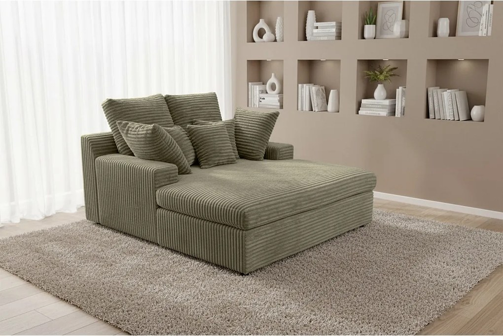 Szezlong Lazy One Tilia 37 oliwkowy