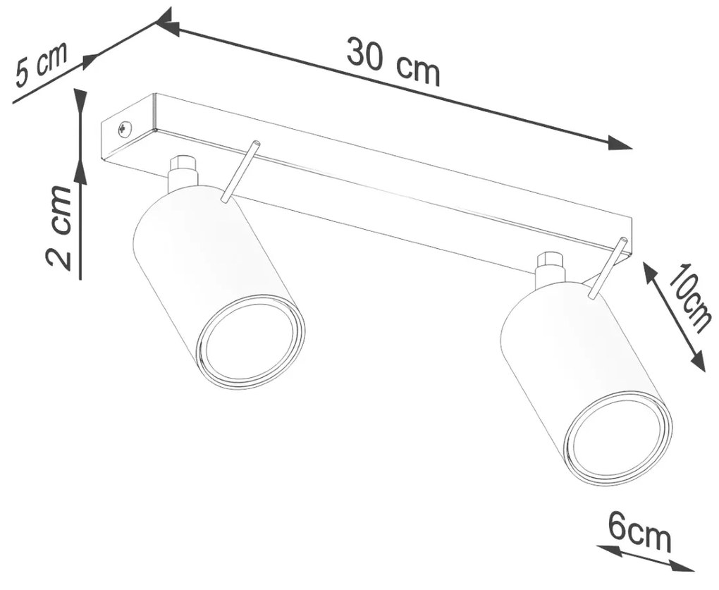 Listwa oświetleniowa RING 2 ochra czerwona SOLLUX LIGHTING