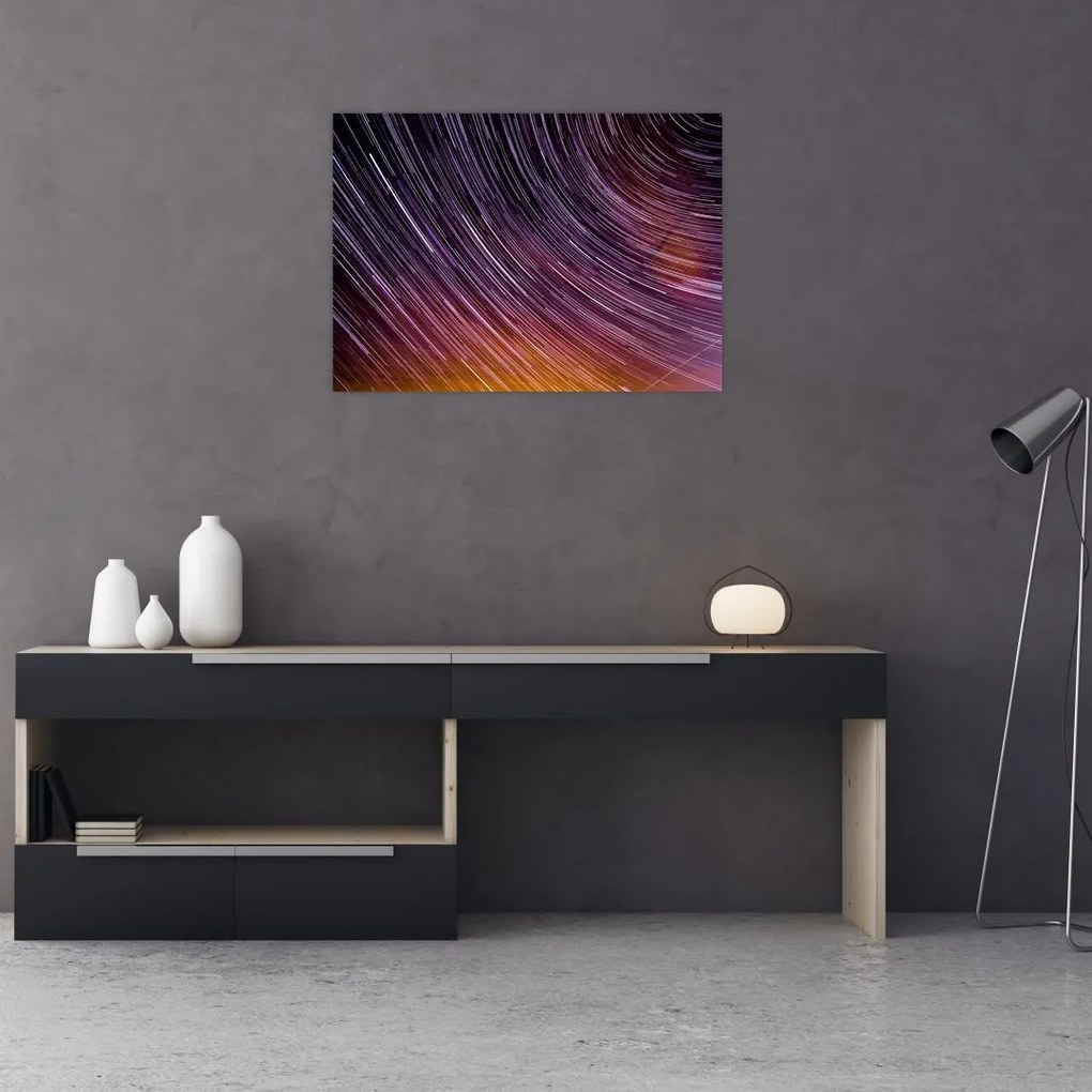 Obraz rozmytych gwiazd na niebie (70x50 cm)