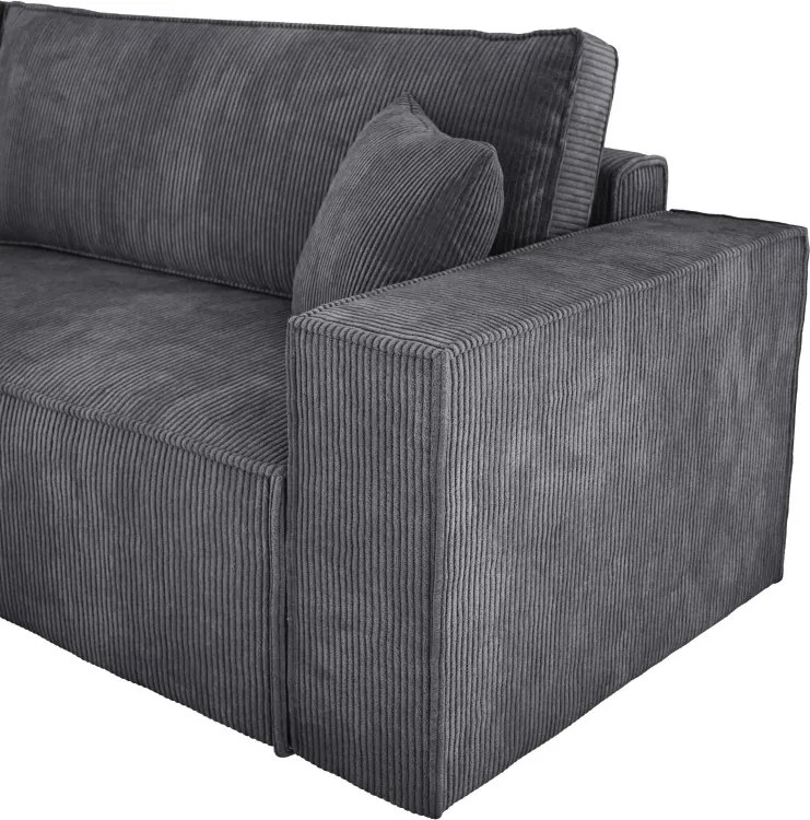 Narożnik POSO XL Lewostronny zestaw z poduszkami wolnostojący tkanina POSO 60 WERSAL