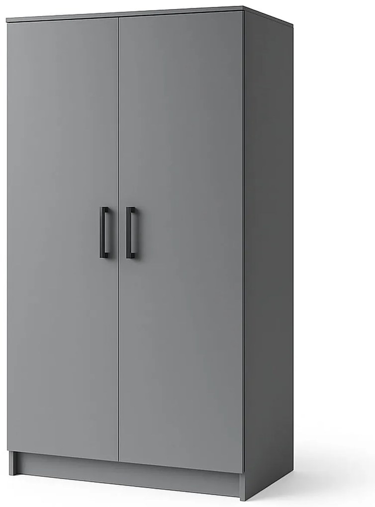 Dwudrzwiowa szafa Tress - uchylne drzwi w kolorze szarym