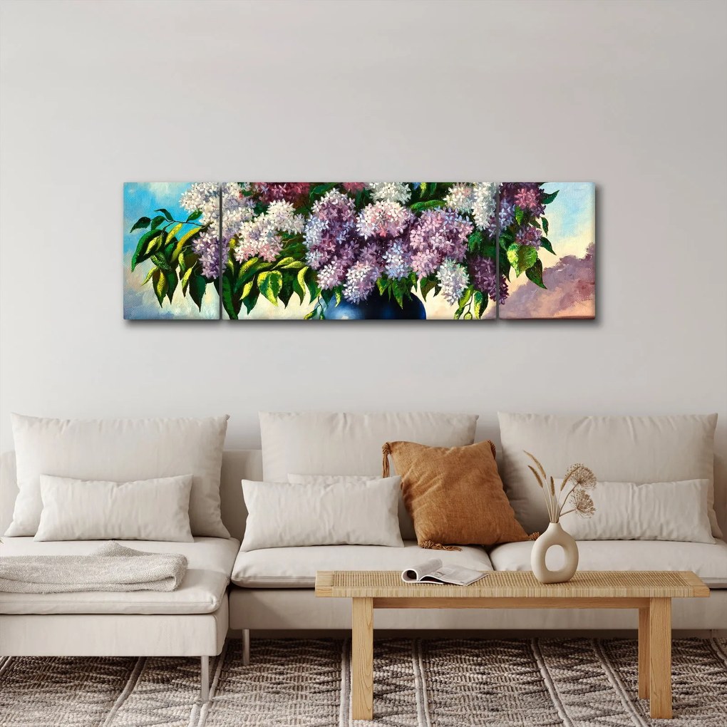 Obraz - Bukiet bzu (170x50 cm)