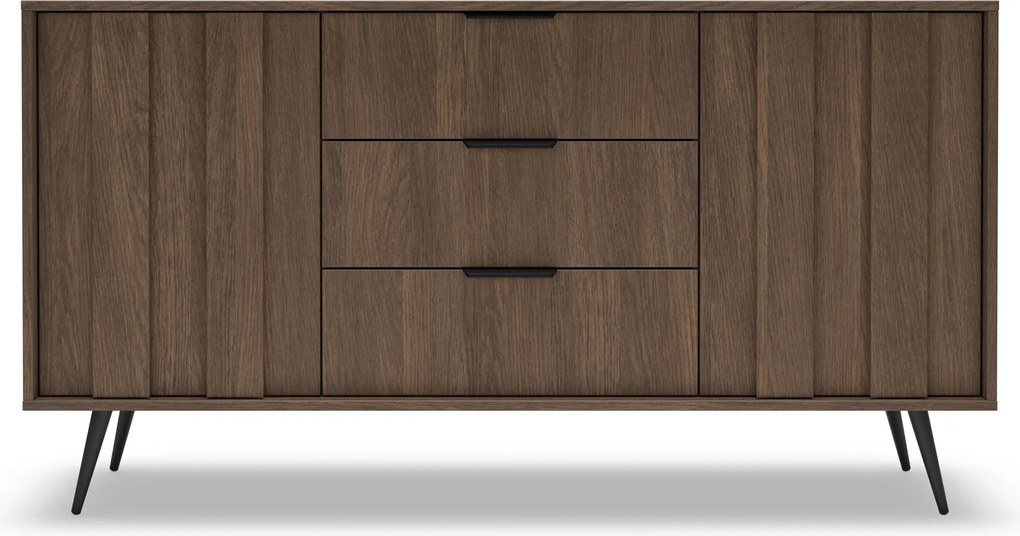 Komoda Flaro 153 cm z szufladami - dąb dunin
