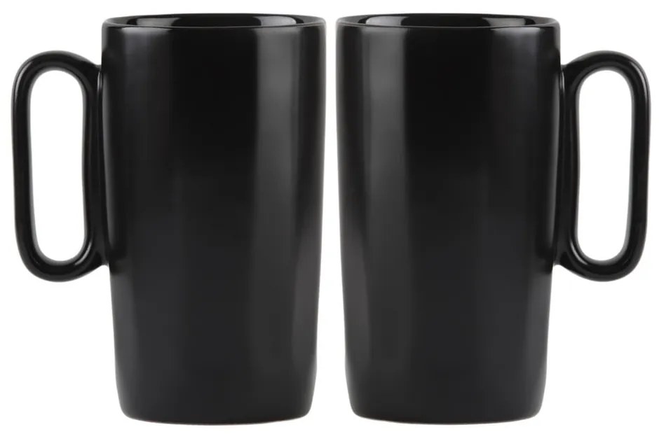 Czarne kamionkowe kubki zestaw 2 szt. 330 ml Fuori – Vialli Design