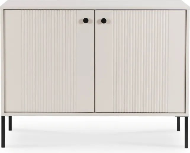 Komoda do Salonu SOFT 104 cm Kaszmir Ryflowana Dwudrzwiowa Nowoczesna