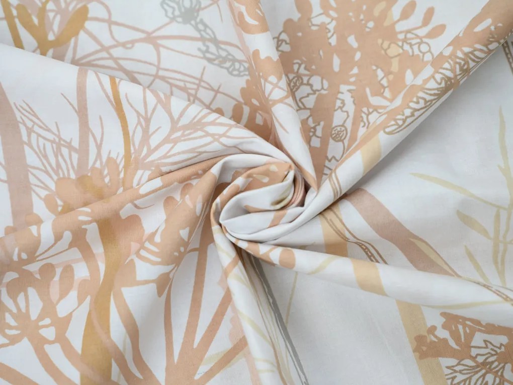 PrzytulneMieszkanie.pl PrzytulneMieszkanie.pl Pościel z bawełny Renforcé CARAWAY kremowa Rozmiar pościeli: 70 x 90 cm | 140 x 200 cm