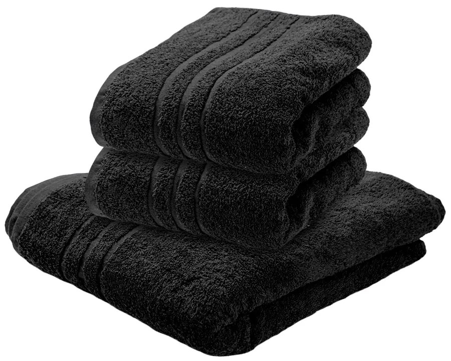 Ręcznik kąpielowy Classic 70 x 140 cm czarny, 100% bawełna