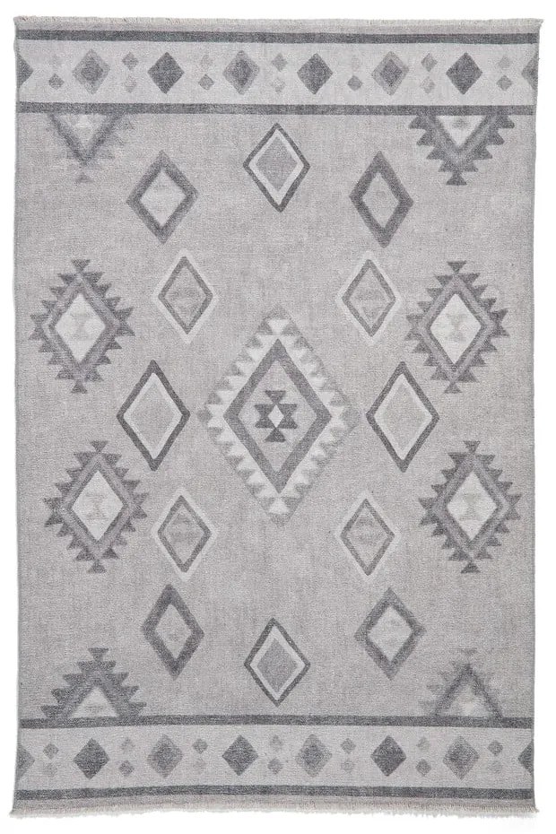 Szary chodnik z mieszanki bawełny odpowiedni do prania 60x170 cm Whisper – Think Rugs