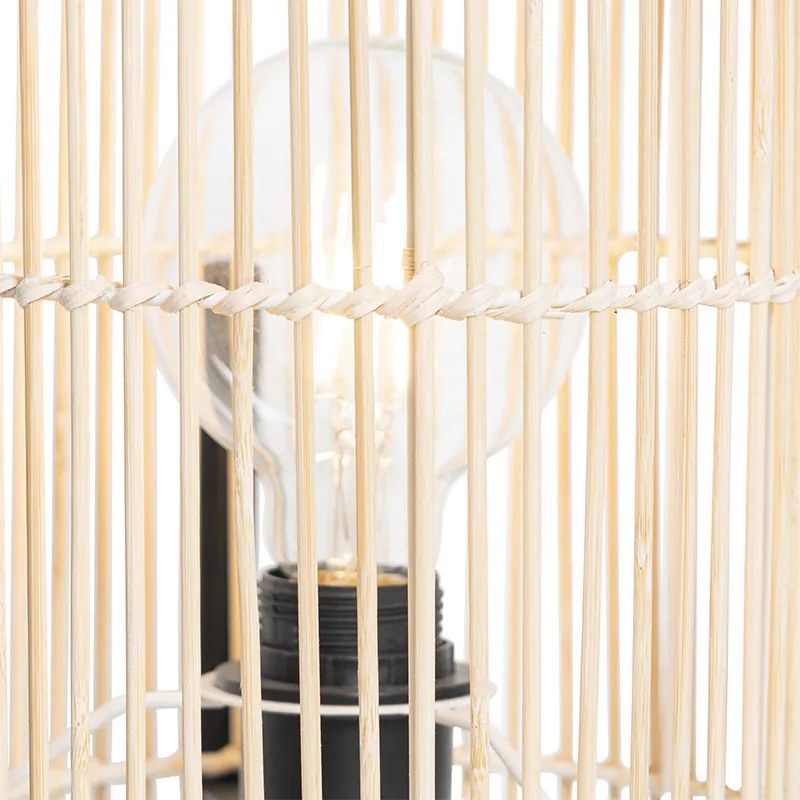 Skandynawska lampa stołowa z bambusa - Natasja