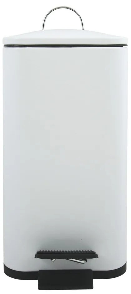 Stalowy kosz na śmieci z pedałem w matowym białym kolorze 5 l Erik – Spirella