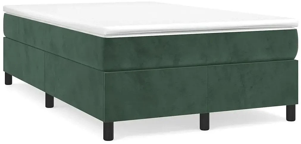 Niskie zielone łóżko z aksamitną tapicerką 120x190 C4-B17