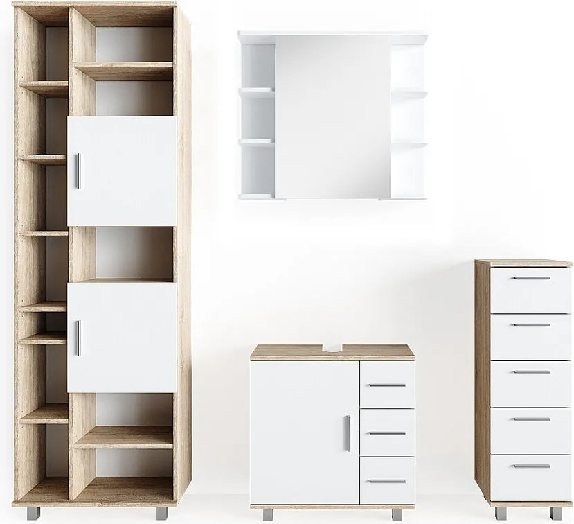 Zestaw mebli łazienkowych sonoma 60x33x60 ilias