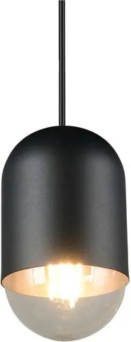 Czarna metalowa lampa wisząca ø 11 cm Nara – Reality