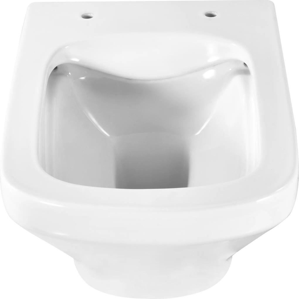 Miska WC wisząca bezkołnierzowa biała SANYA z deską wolnoopadająca typu Slim