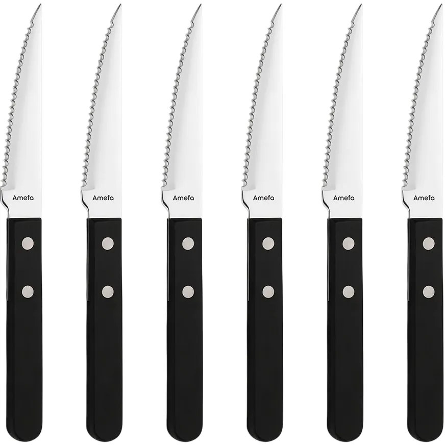 Amefa 6-częściowy zestaw noży do steków Pizza