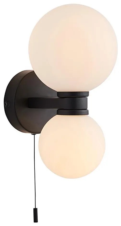 Endon 93523 - Kinkiet łazienkowy PULSA 2x G9/3W/230V IP44 czarny/biały