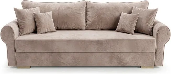 Sofa z Funkcją Spania RELON Beżowa Nowoczesna