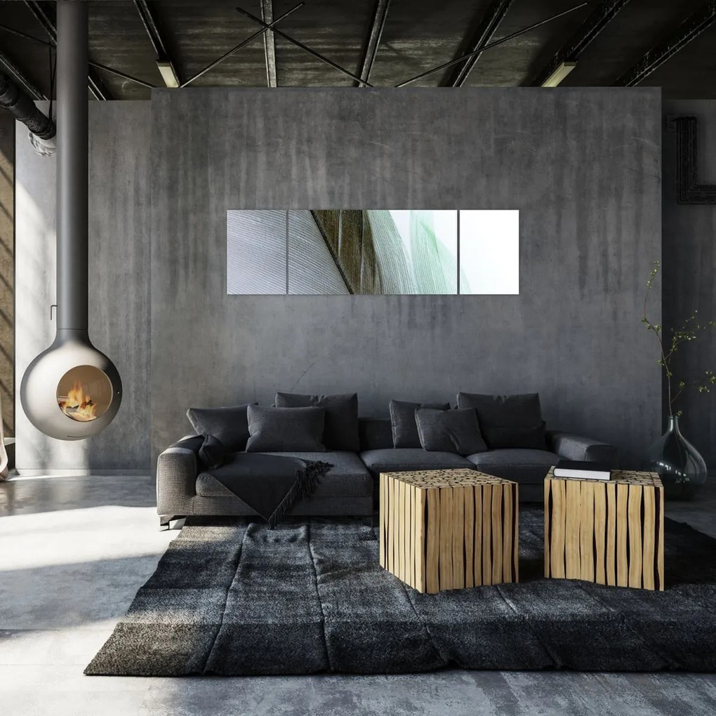 Obraz - Pióra, makro (170x50 cm)