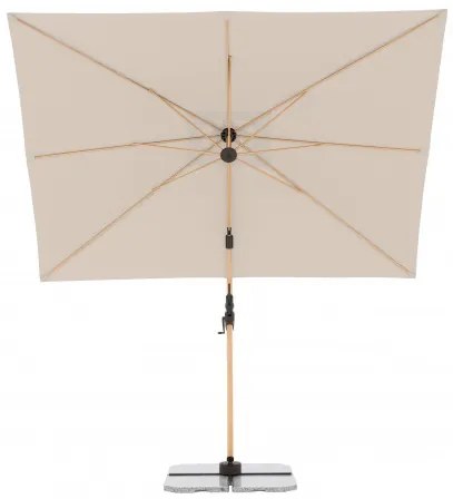 ALU WOOD 220 x 300 cm - wahadłowy parasol ogrodowy z drążkiem bocznym z ochroną ULTRA UV : Substancja Desen - 820
