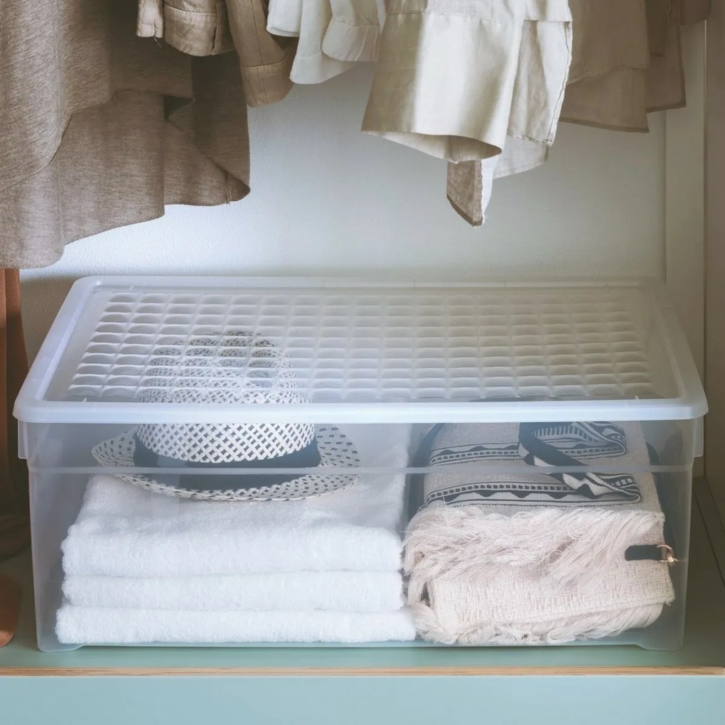 Curver Pojemnik do przechowywania Textile 45 l,przezroczysty