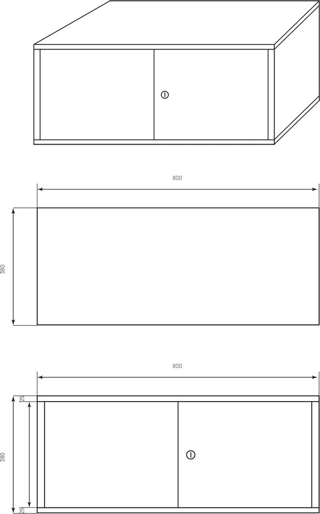 Metalowa nadstawka do szafy biurowej Ewa Compact, kolor czarny