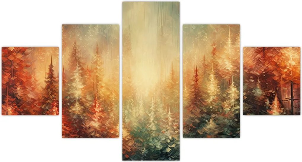 Obraz - Malowanie lasów (125x70 cm)