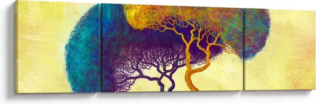 Obraz - Drzewa na wzgórzu (170x50 cm)