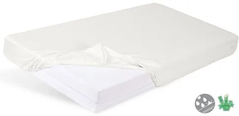 Prześcieradło nieprzepuszczalne Matex Bamboo ecru,90 x 200 x 20 cm, 90 x 200 cm