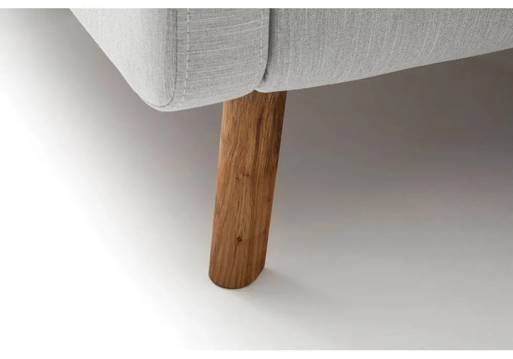 Jasnoszare tapicerowane łóżko dwuosobowe ze schowkiem ze stelażem 140x200 cm Lotte – Meise Möbel