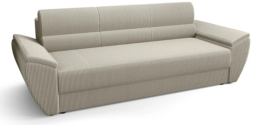 Beżowa rozkładana sofa z funkcją spania L4-B42