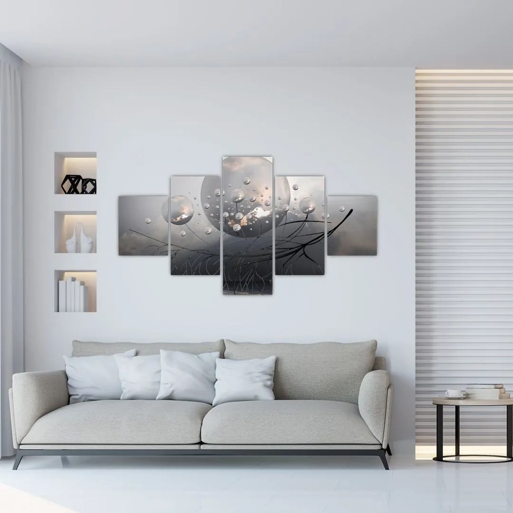 Obraz abstrakcyjnych kul (125x70 cm)