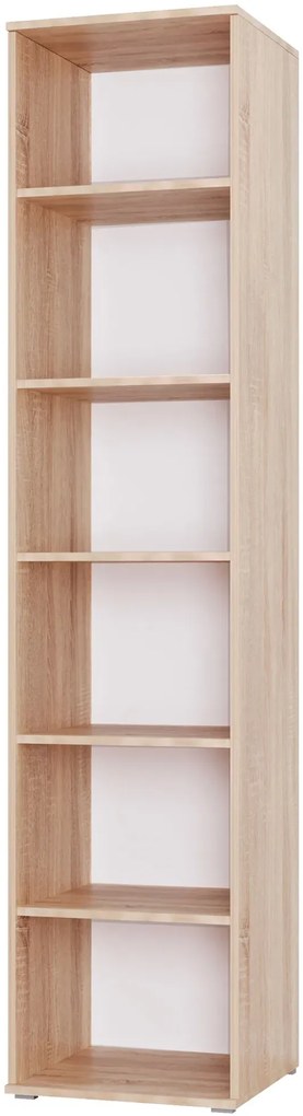 Duży regał na książki do salonu 70 cm dąb sonoma F1-F04