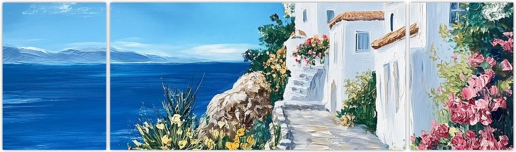 Obraz - Uliczka nad morzem (170x50 cm)