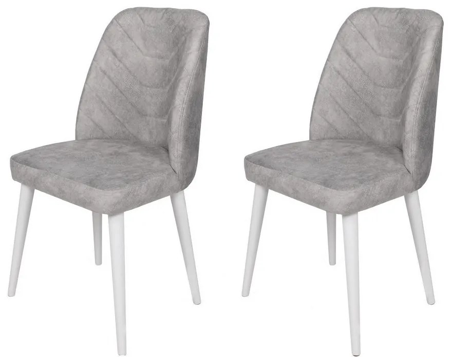 Zestaw krzeseł do jadalni Dallas Grey and White, 2szt.