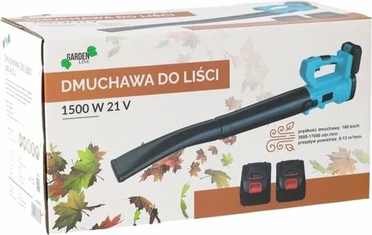 Dmuchawa do liści 1500 W, 21 V