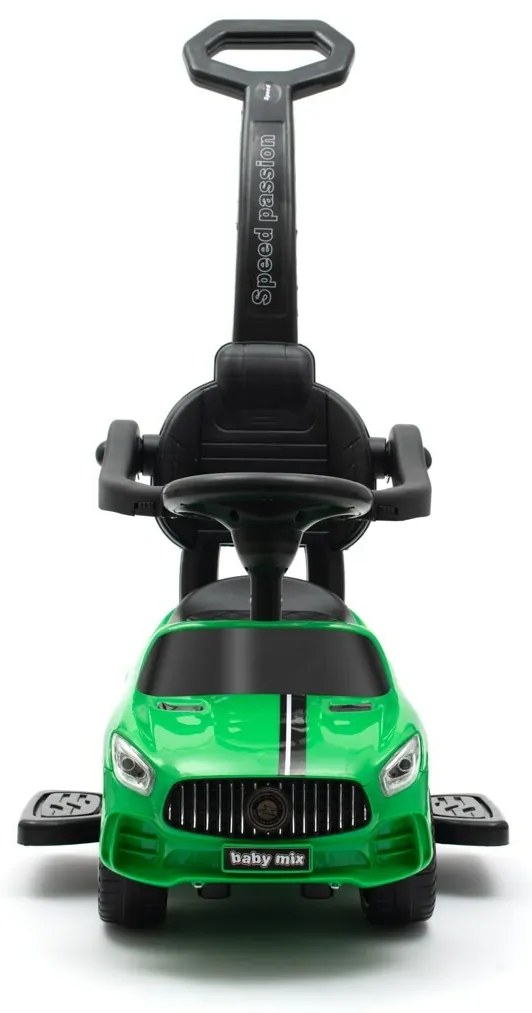 Baby Mix Odpychacz dla dzieci z dźwiękiem i prowadnicą Racer, zielony
