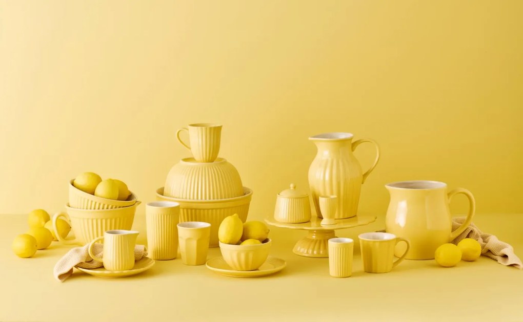 Żółty ceramiczny dzbanek 200 ml MYNTE LEMONADE