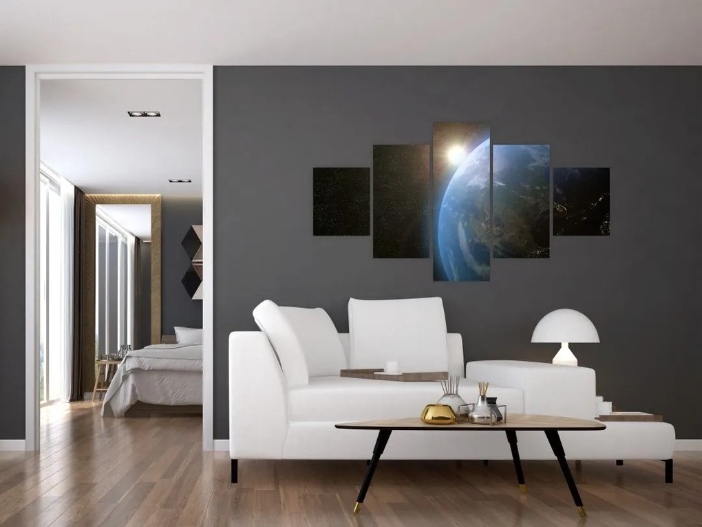 Obraz Ziemi z kosmosu (125x70 cm)