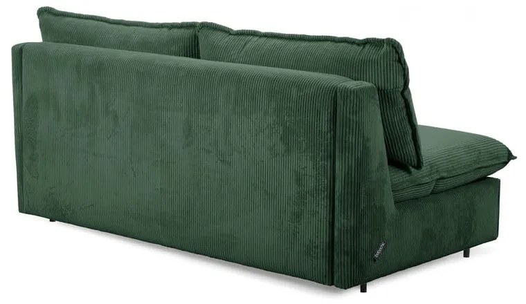 Zielona sztruksowa rozkładana sofa 184 cm Isadora – Bobochic Paris