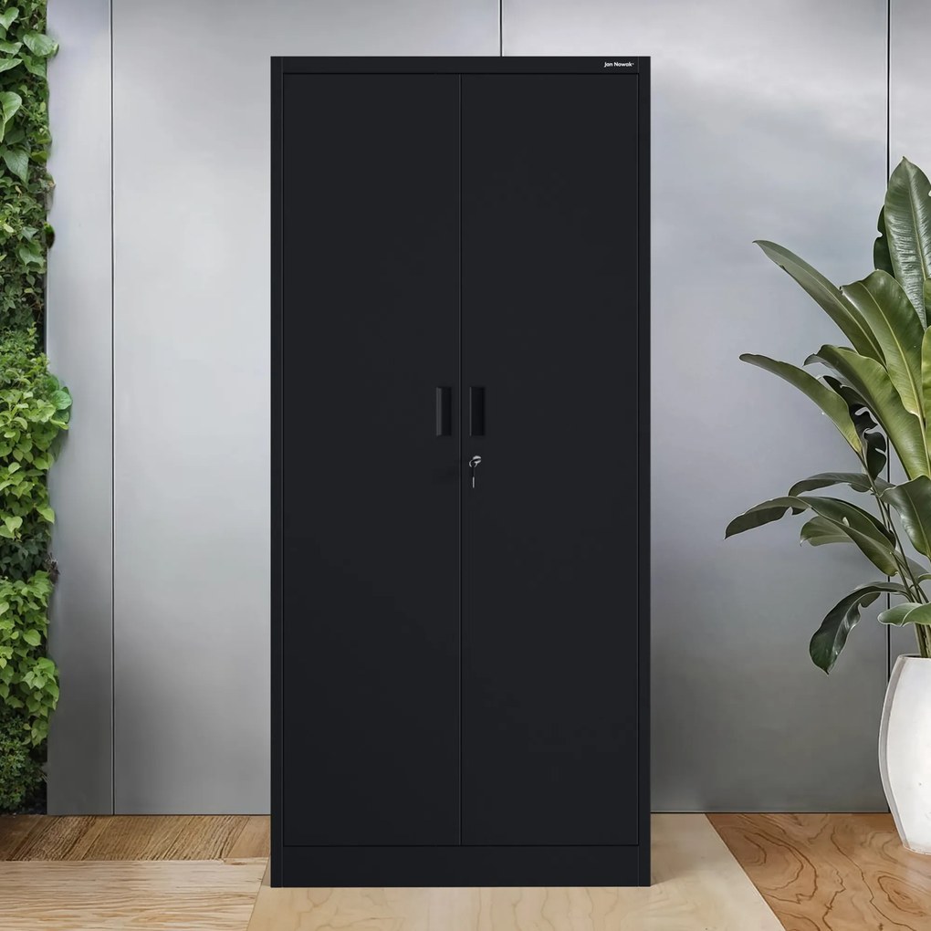 Szafa metalowa biurowa czarna JAN Compact 1750 x 800 x 400 mm