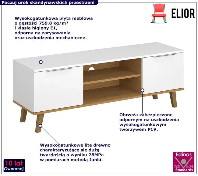 Skandynawska szafka RTV - Olenako 4X