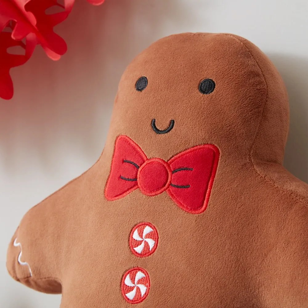 Aksamitna poduszka dekoracyjna ze świątecznym motywem 28x37 cm Gingerbread – Catherine Lansfield