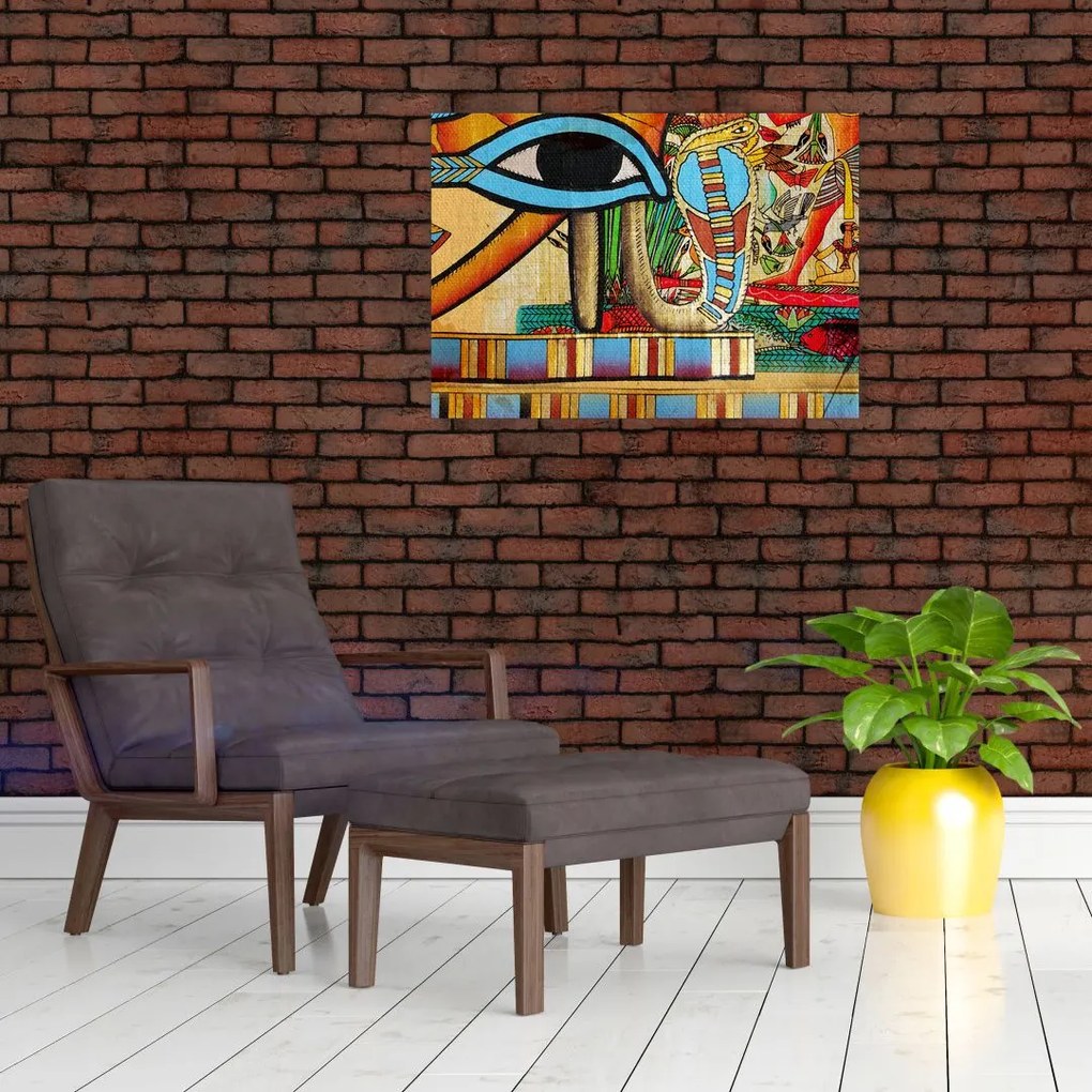 Obraz na szkle motywami egipskimi (70x50 cm)