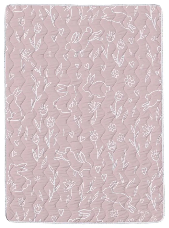 Zestaw pikowanego koca i poszewki na poduszkę z satyny bawełnianej 140x200 cm – Butter Kings