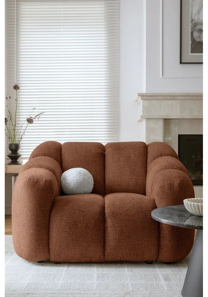 Fotel w kolorze terakoty Shell – Miuform