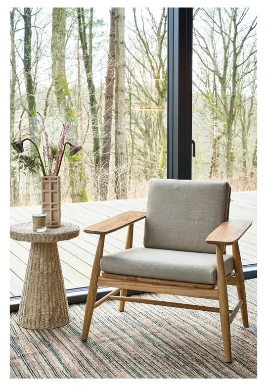 Beżowy ręcznie wykonany wazon z żywicy polimerowej (wysokość 30 cm) Lyng – Villa Collection