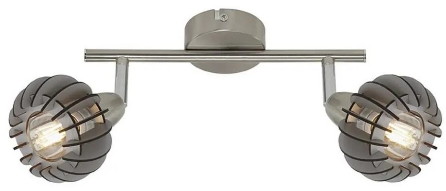 Briloner 2852- 026 - Oświetlenie punktowe RETRO 2xE14/5,5W/230V kauczukowiec