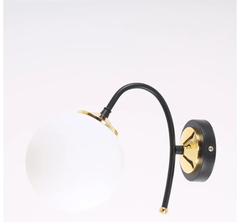 Biało-czarny kinkiet ø 15 cm Yoyo – Squid Lighting